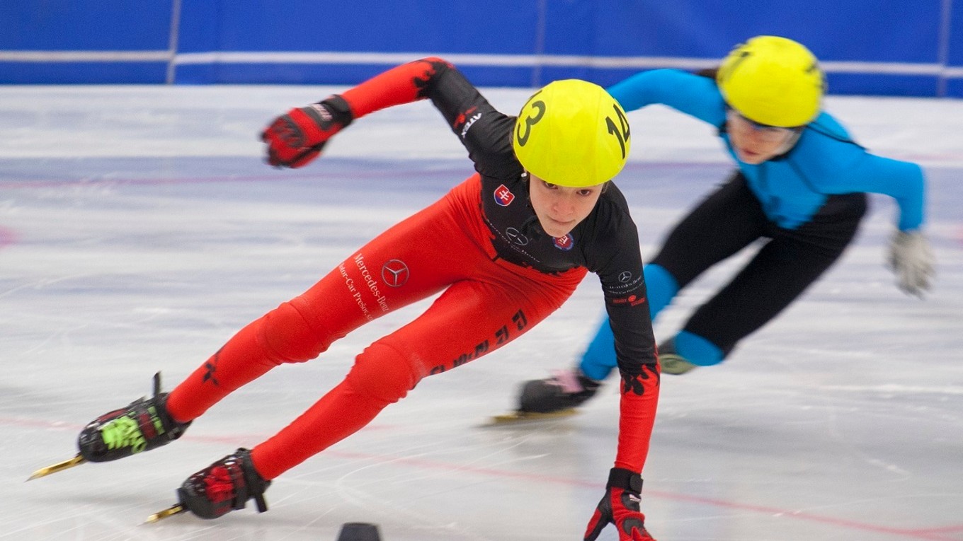 Emma Hympánová na dráhe.