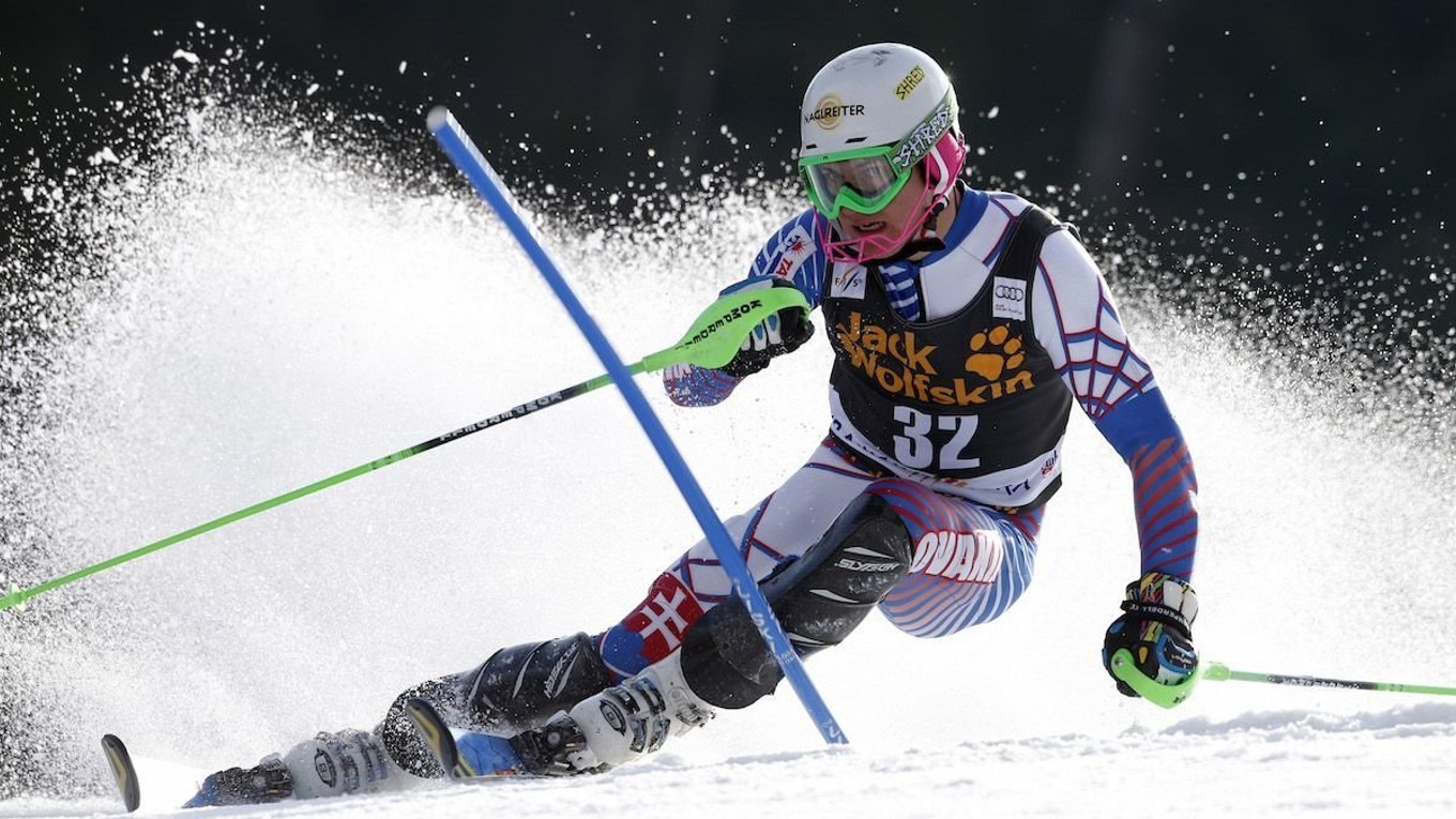 Adam Žampa. Pripravuje sa na slalom SP vo fínskom Levi.