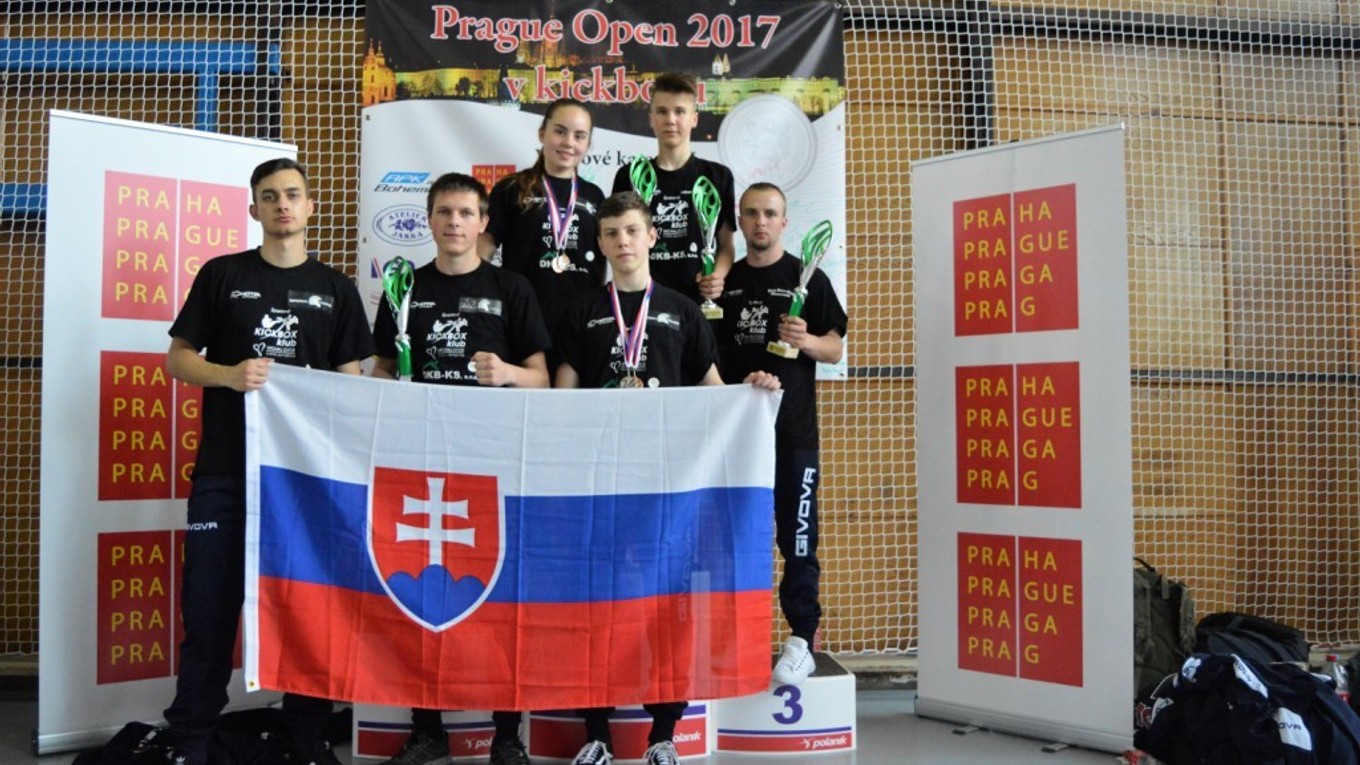 Michalovskí kickboxeri na turnaji Prague Open 2017.