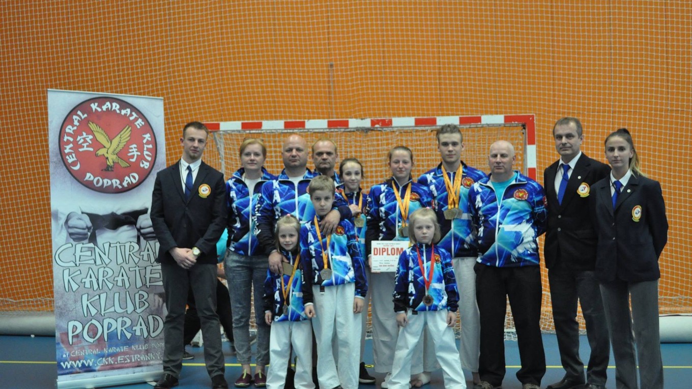 Karatisti z Central karate klubu Poprad.