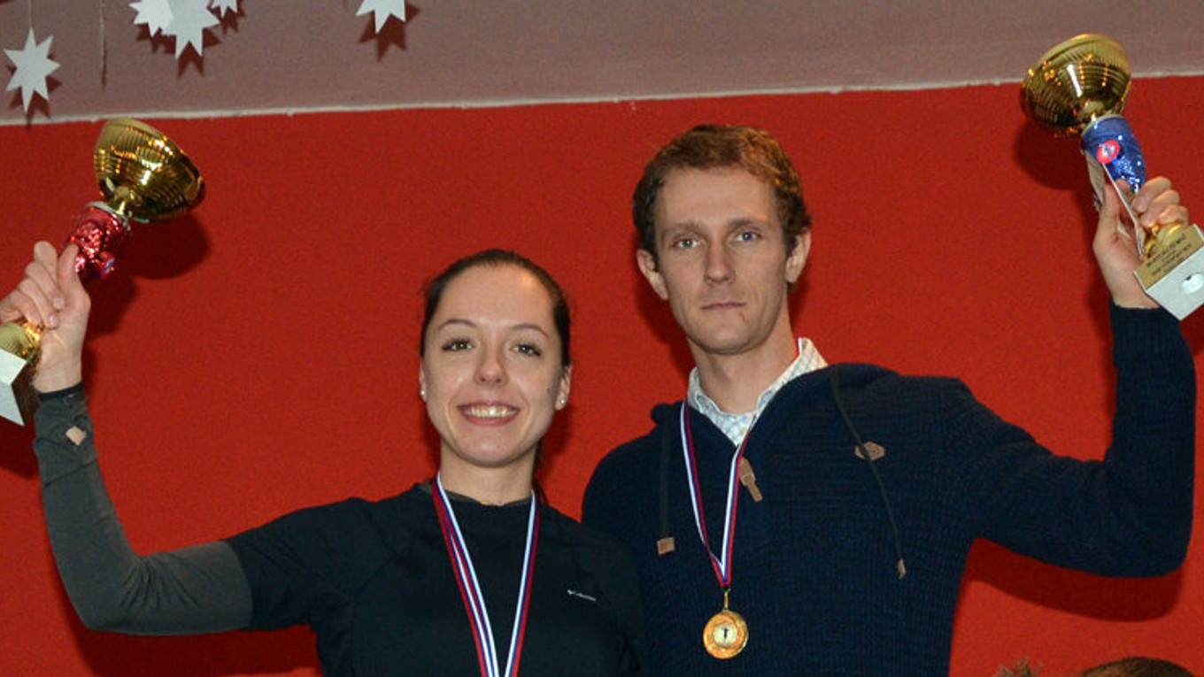 Zľava: Víťazi Andrea Hudáková a Jaroslav Szabo.