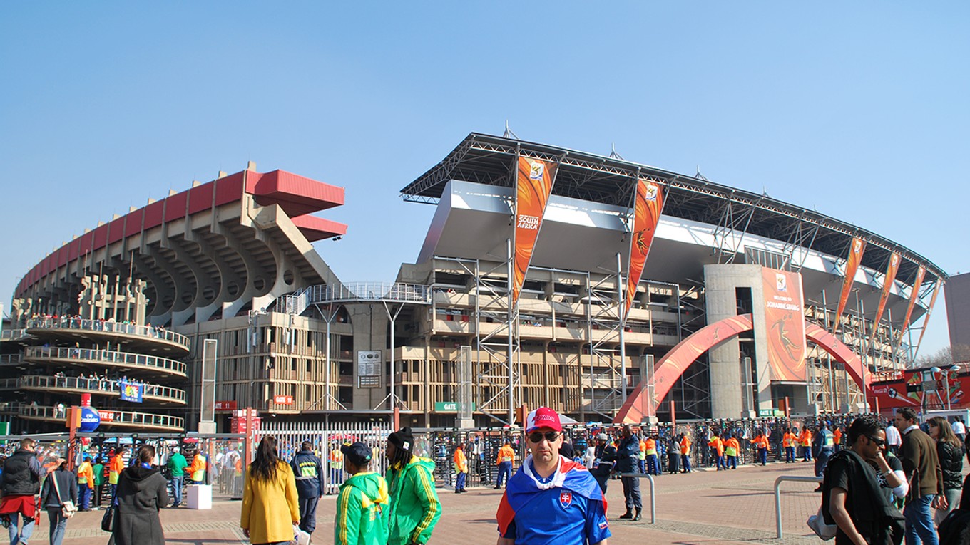 Na futbalových MS v Johannesburgu. 