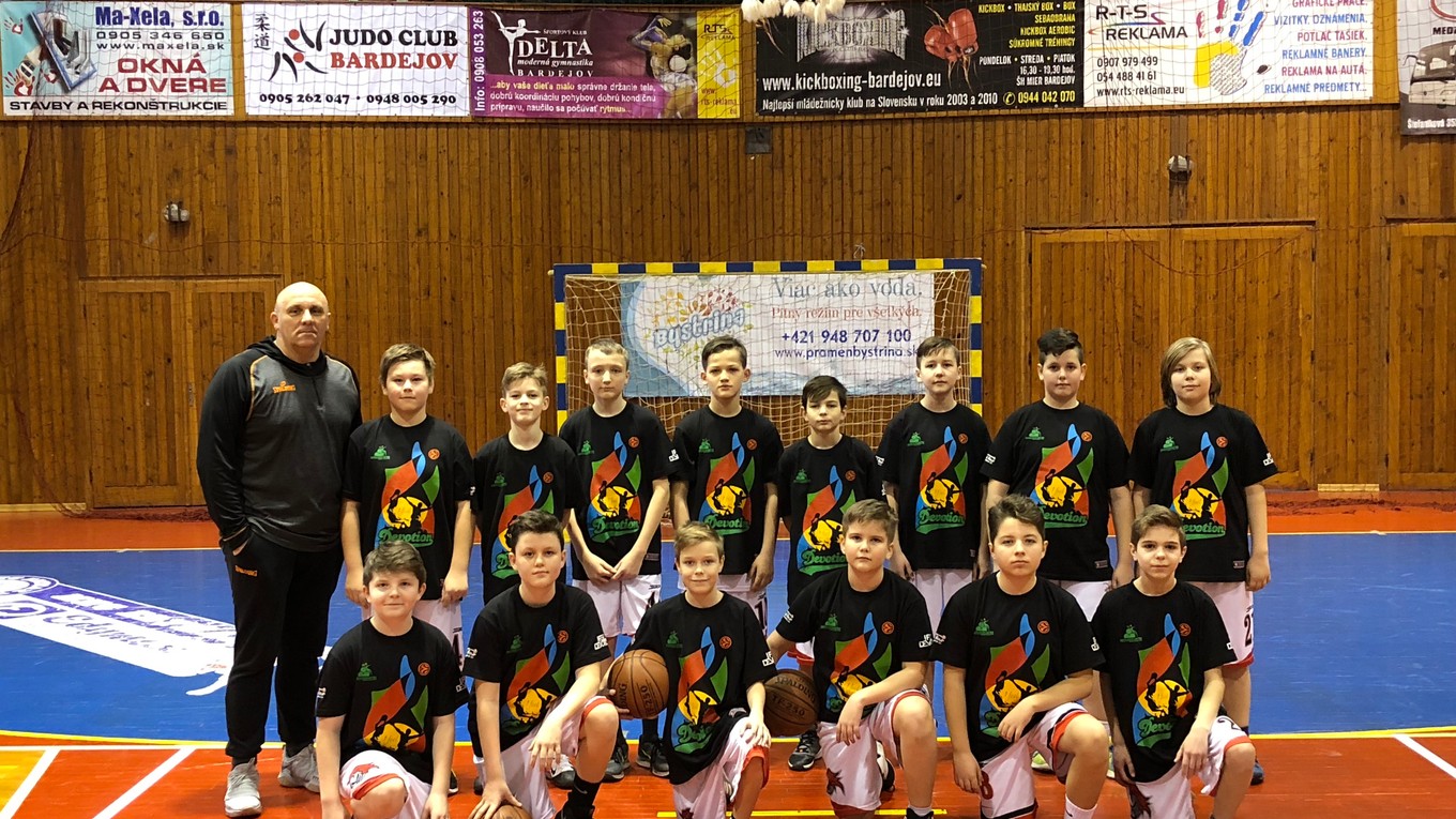 Malí Rytieri bardejovského basketbalu.