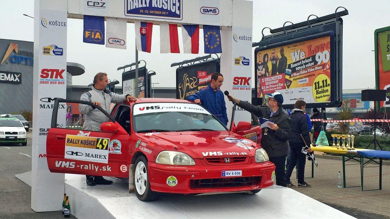 Marek Adami (vpravo) na Rally Košice.