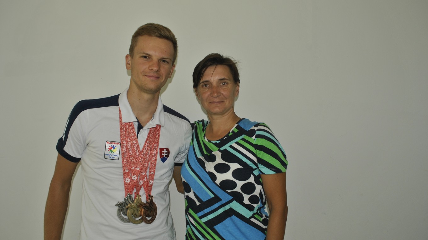 A. Babič s trénerkou L. Litvinovou-Ilavskou. 