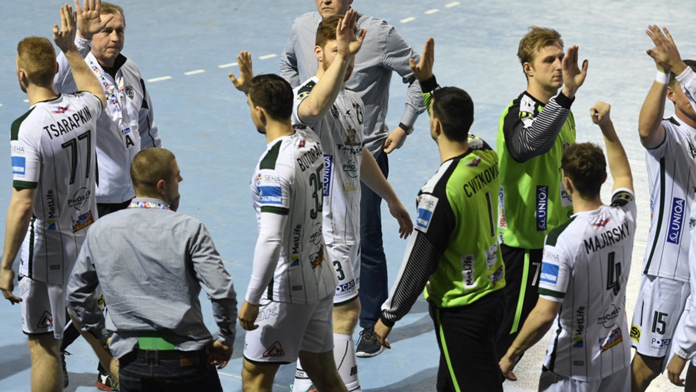 Prešovčania sa po zápase tešili z víťazstva.