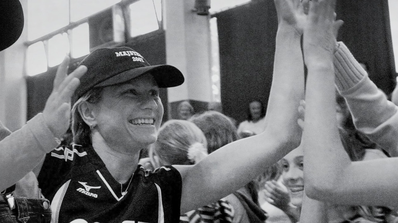 Slávka Mihálová po zisku majstrovského titulu v roku 2007.