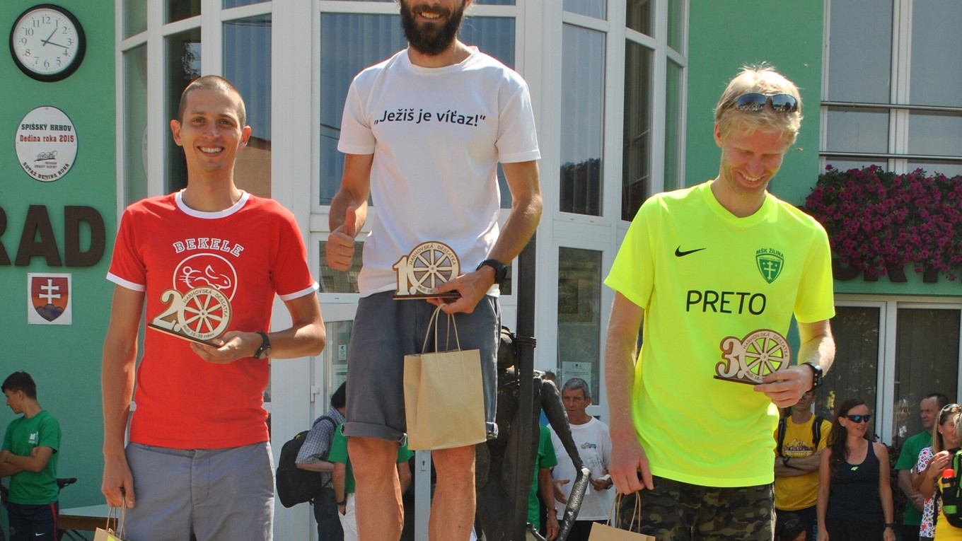 Muži do 39 rokov s absolútnym víťazom Mariánom Zimmermannom z Kluknavy.