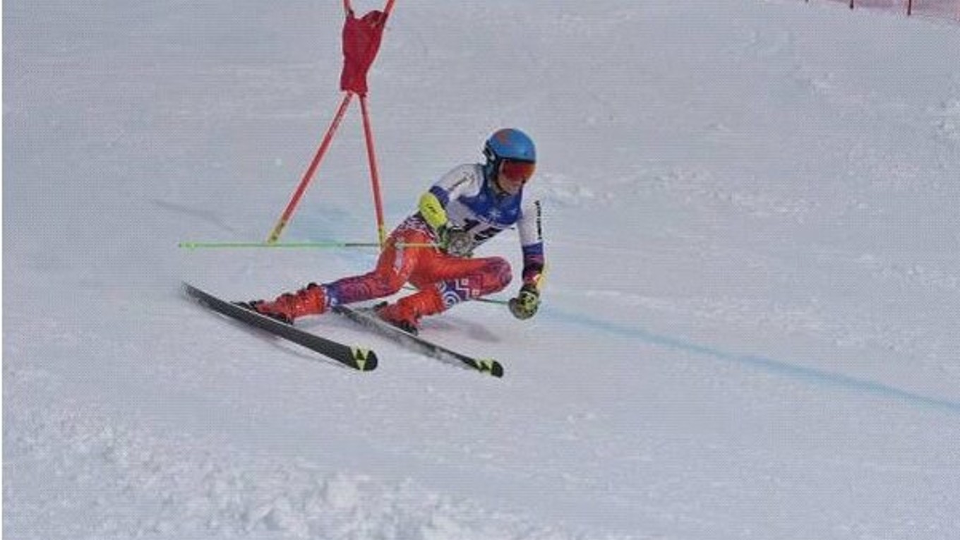 Víťaz obrovského slalomu Filip Botka.