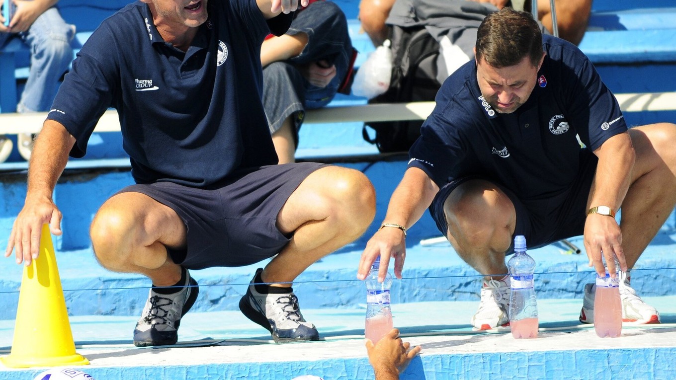 Roman Poláčik (vľavo) bol aj koučom slovenskej reprezentácie.