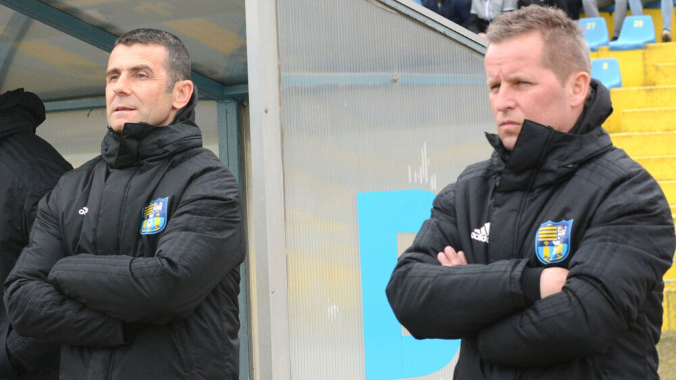Miroslav Sovič (vpravo) viedol v minulej sezóne áčko FC Košice, v klube pôsobí aj naďalej.