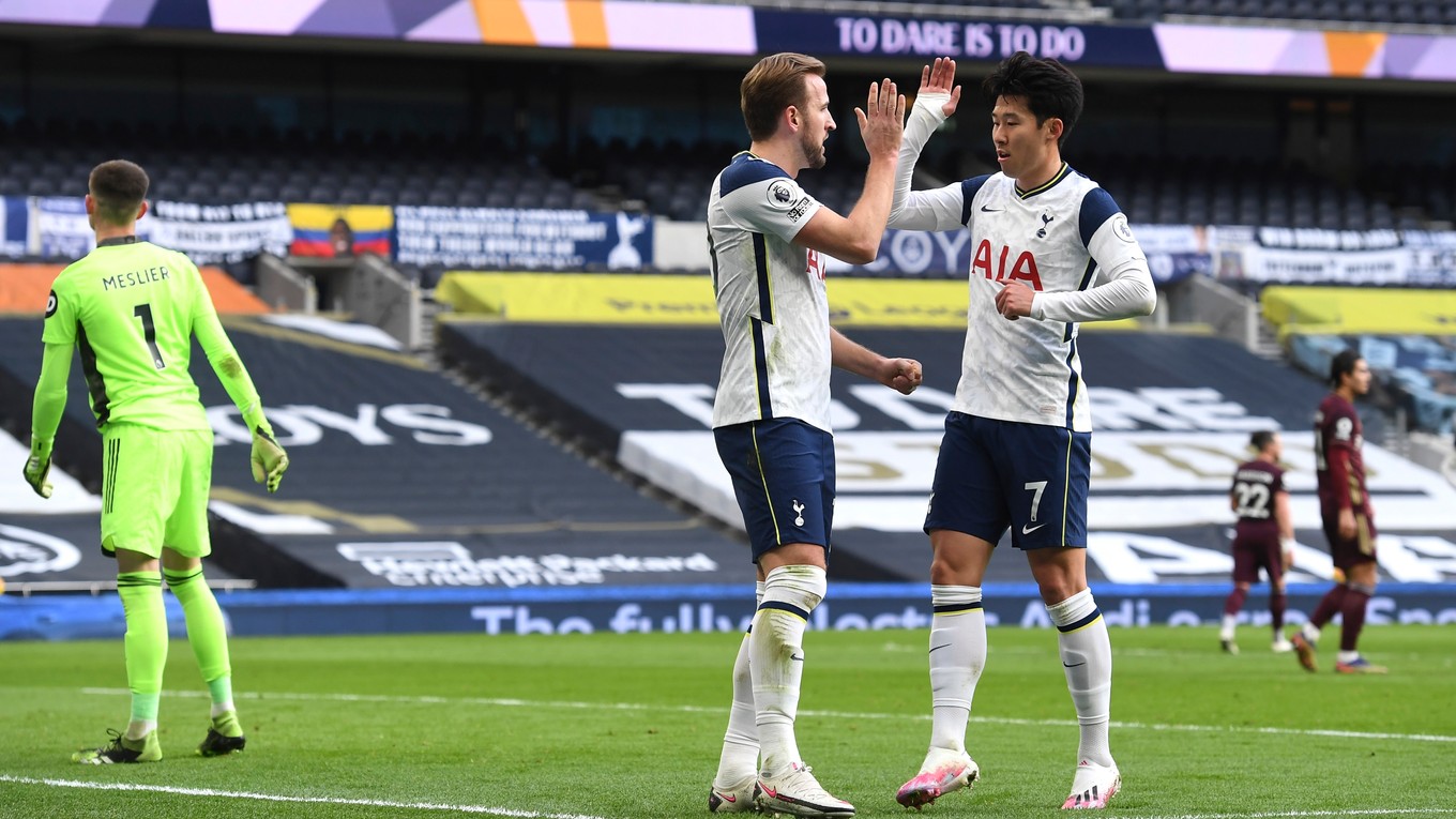 Harry Kane a Son Heung-min (vpravo) z Tottenham Hotspur.