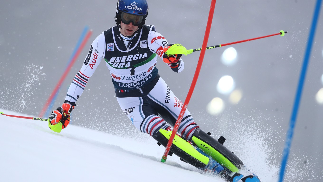 Francúz Clement Noel vyhral prvé kolo slalomu v Záhrebe.