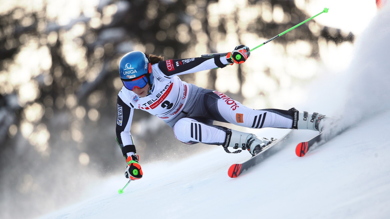 Petra Vlhová dnes ide obrovský slalom v stredisku Kranjska Gora, sledujte zjazdové lyžovanie - 2. kolo LIVE.