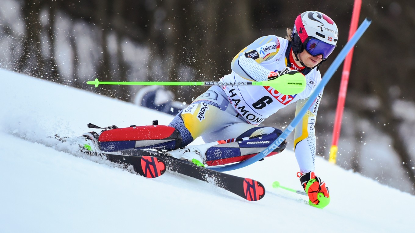 Nórsky lyžiar Henrik Kristoffersen.