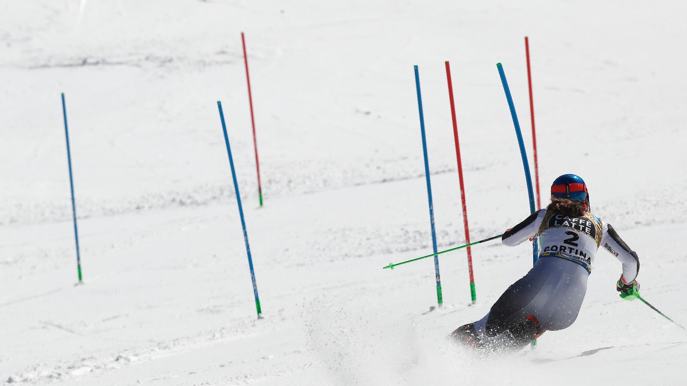 Petra Vlhová v 1. kole slalomu na MS v zjazdovom lyžovaní 2021.
