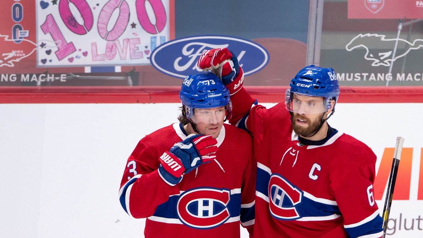 Tyler Toffoli (vľavo) a Shea Weber.