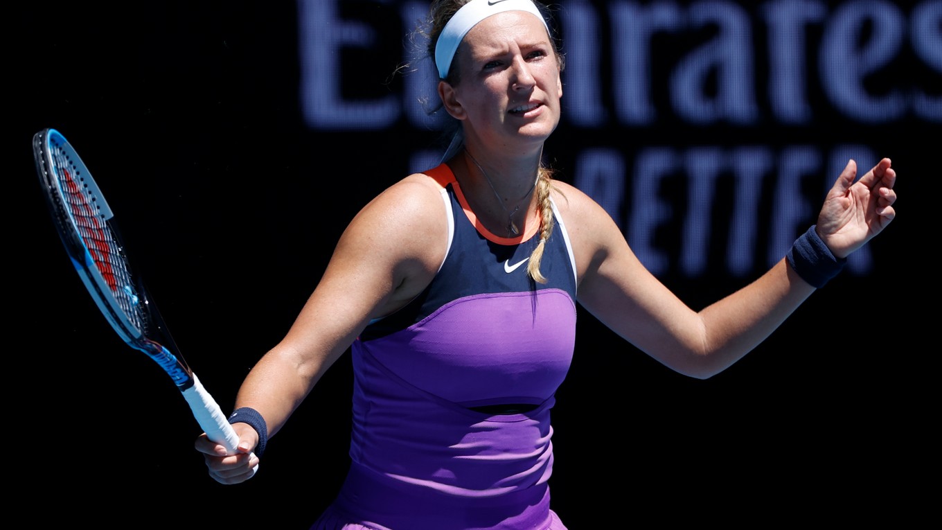 Victoria Azarenková na Australian Open 2021.