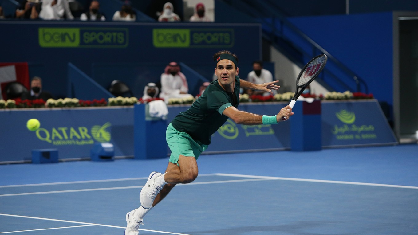Roger Federer pri návrate.