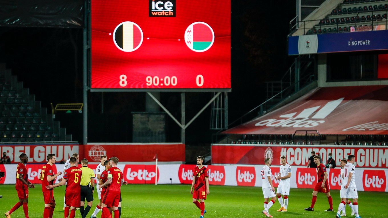 Belgicko zdolalo Bielorusko 8:0.