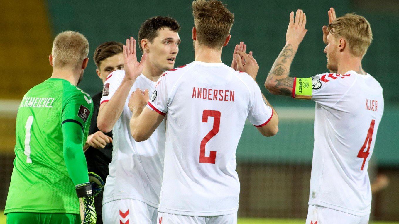 Dánski futbalisti sa tešia z vydareného vstupu do kvalifikácie MS 2022.