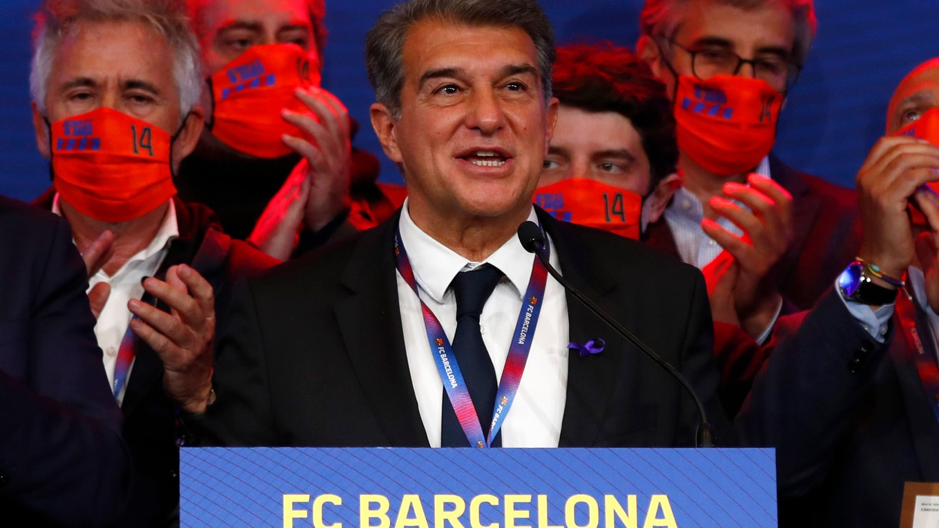 Na snímke Joan Laporta, prezident FC Barcelona. 