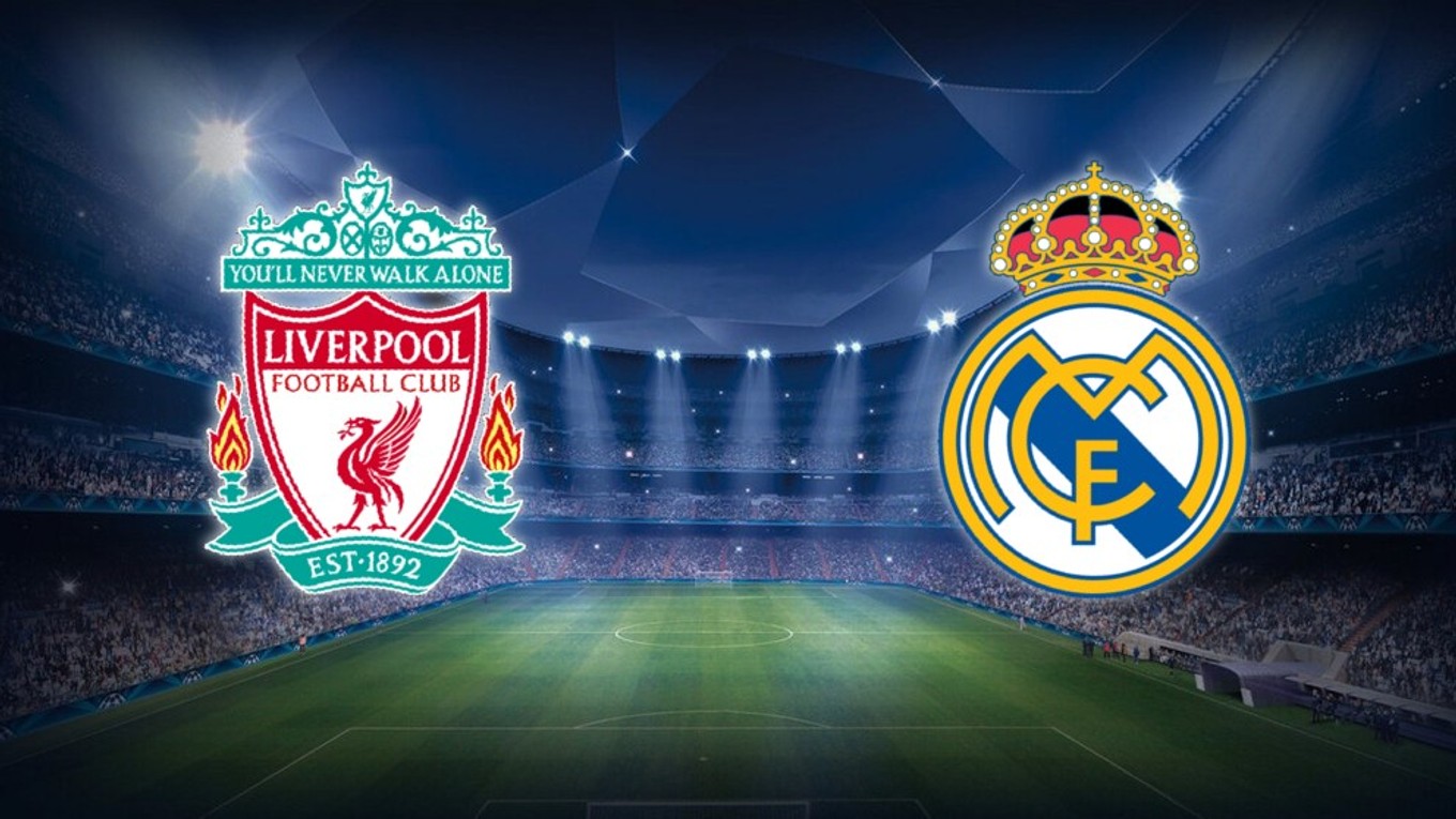 Zápas Ligy majstrov FC Liverpool - Real Madrid. 