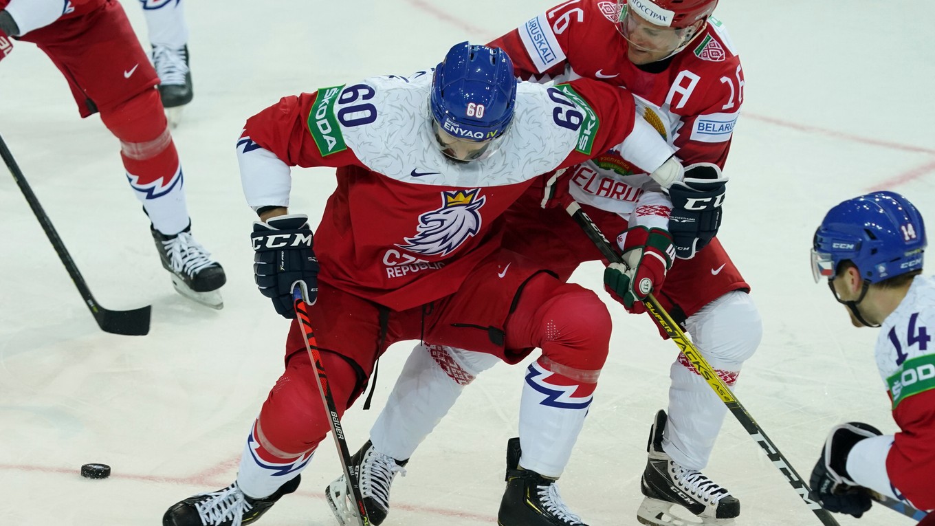 Česko - Bielorusko na MS v hokeji 2021.