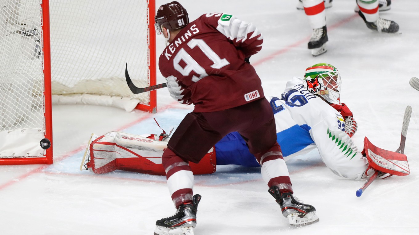 Lotyšsko - Taliansko na MS v hokeji 2021.