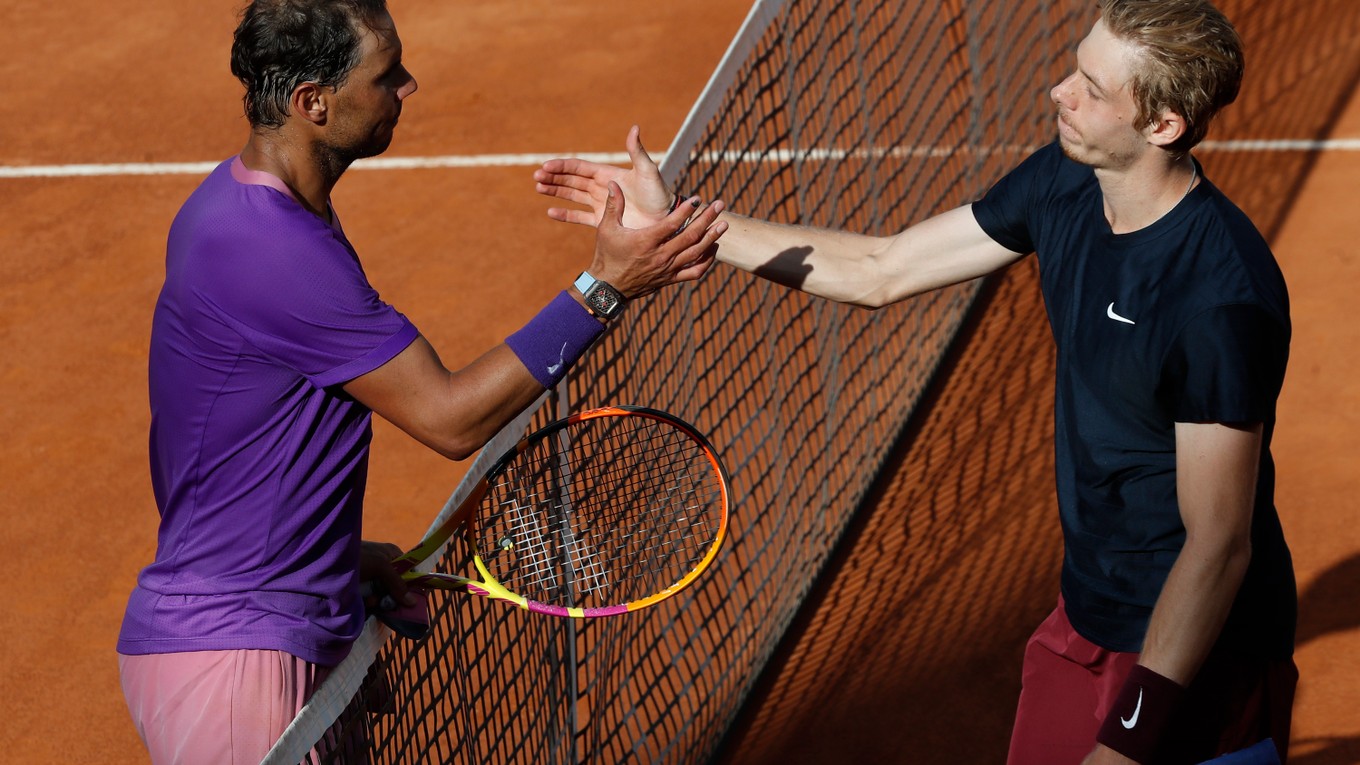 Rafael Nadal a Denis Shapoval.