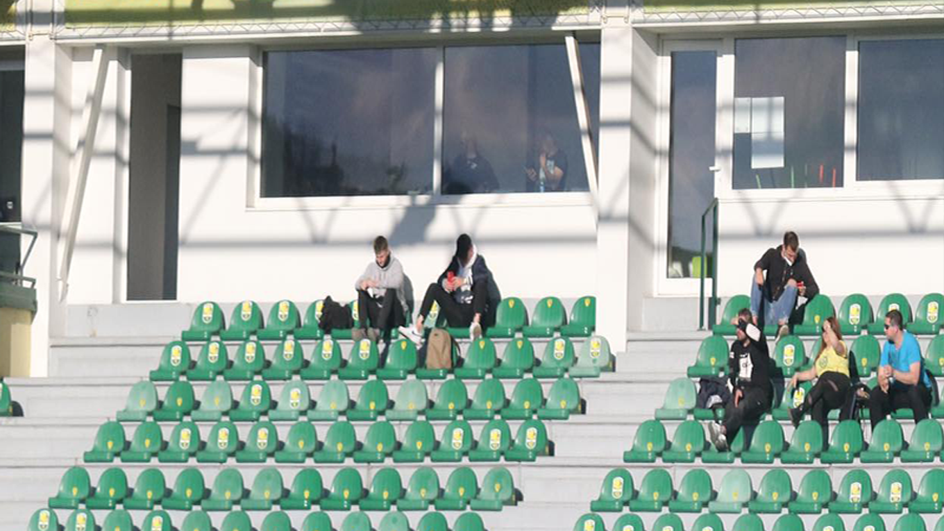 Zápas Fortuna ligy v Žiline sledovalo sedem fanúšikov.