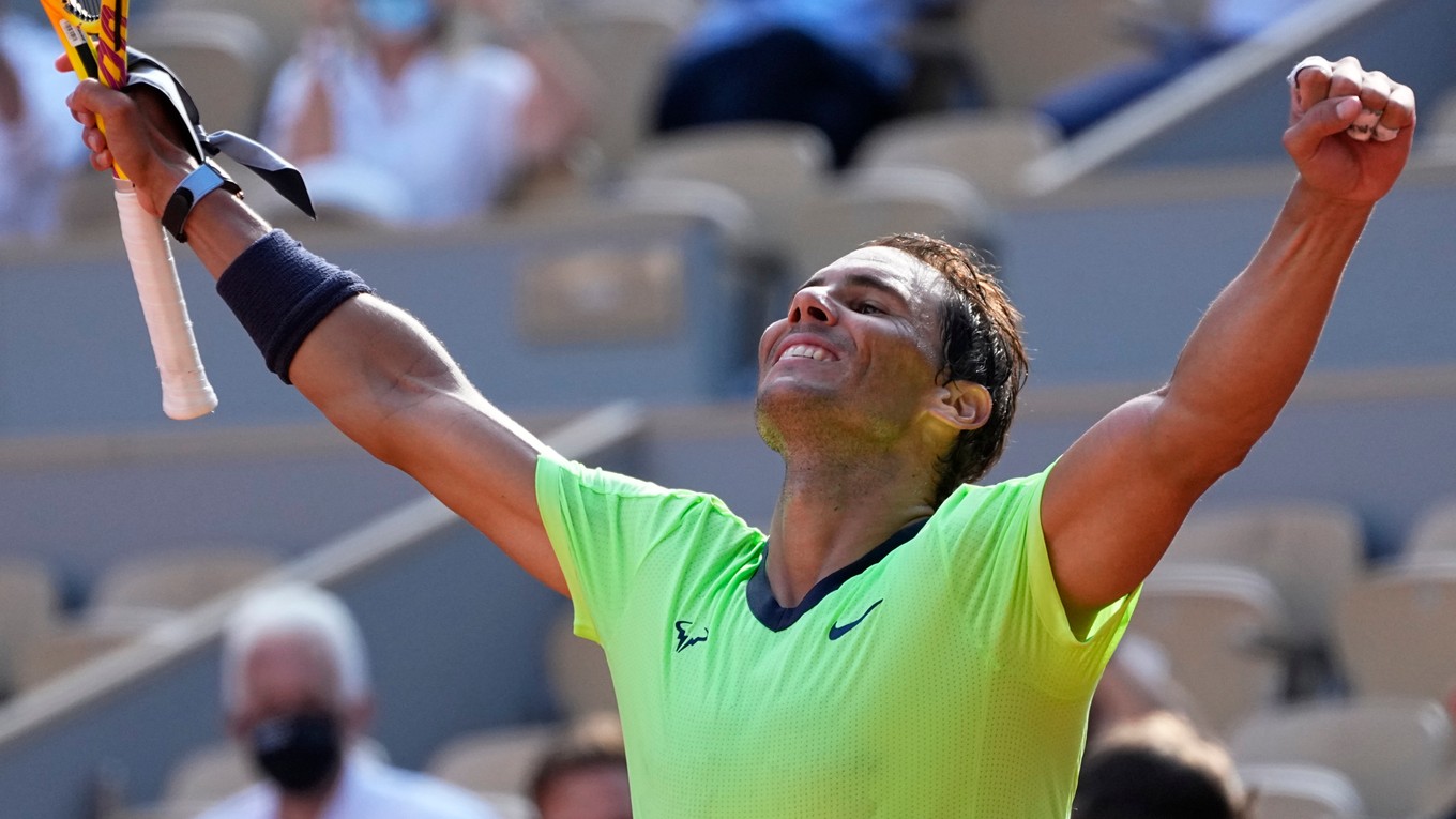 Radosť španielskeho tenistu Rafaela Nadala.