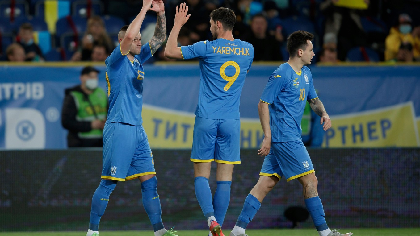 Futbalisti Ukrajiny, ilustračná fotografia.