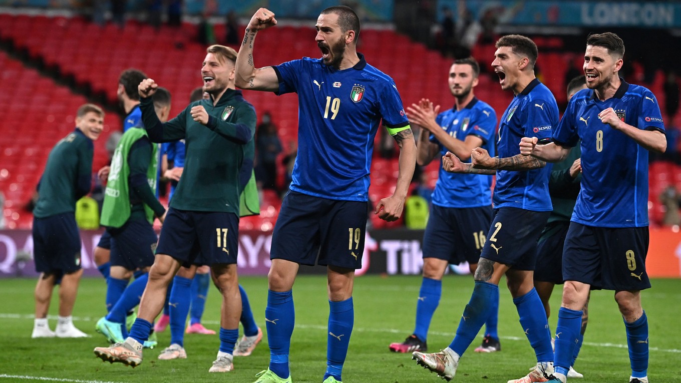 Taliansko a ich radosť na ME vo futbale (EURO 2020 / 2021).