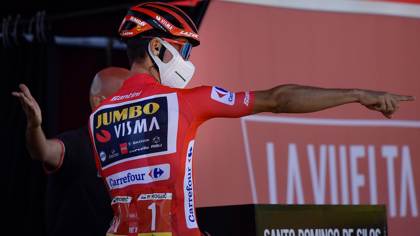 Primož Roglič na pretekoch Vuelta 2021.