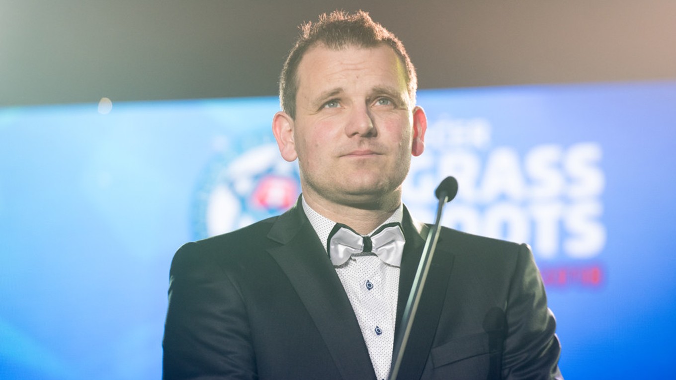 Kanonier Peter Nagy bol ocenený na galavečere SFZ Grassroots futbalu 2018.