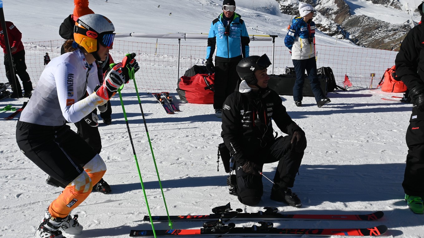Petra Vlhová na poslednom tréningu pred obrovským slalomom v Söldene. 