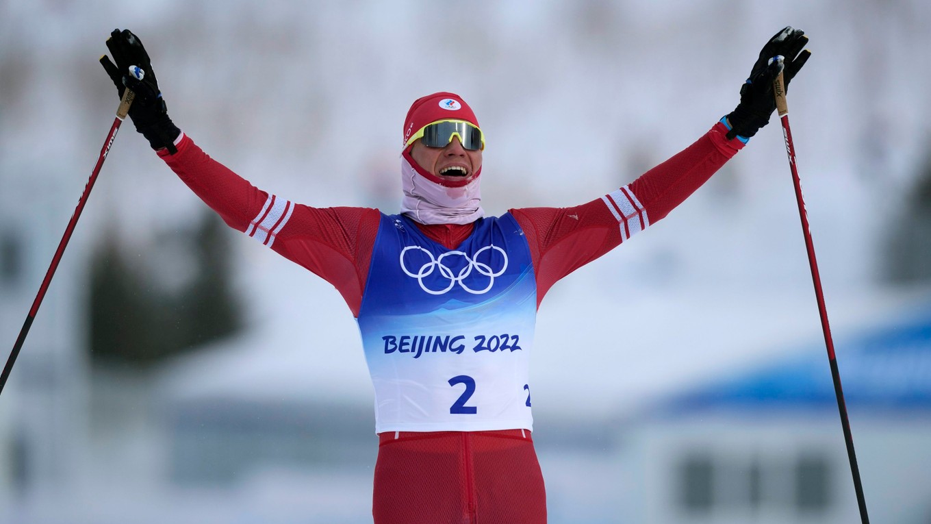 Alexander Boľšunov na olympijských hrách v Pekingu 2022. 