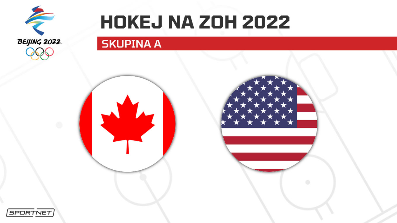 Kanada - USA: ONLINE prenos zo zápasu na ZOH Peking 2022 dnes (hokej).