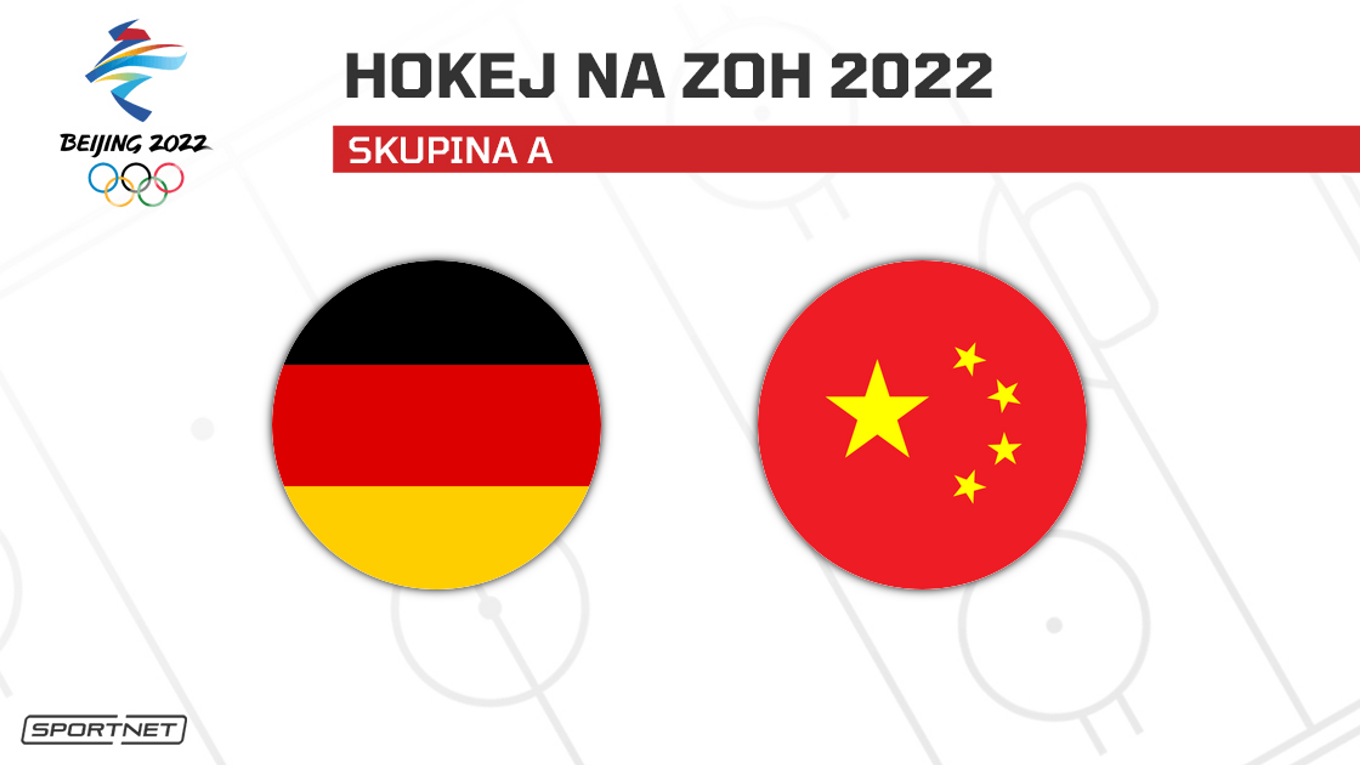 Nemecko - Čína: ONLINE prenos zo zápasu na ZOH Peking 2022 dnes (hokej).