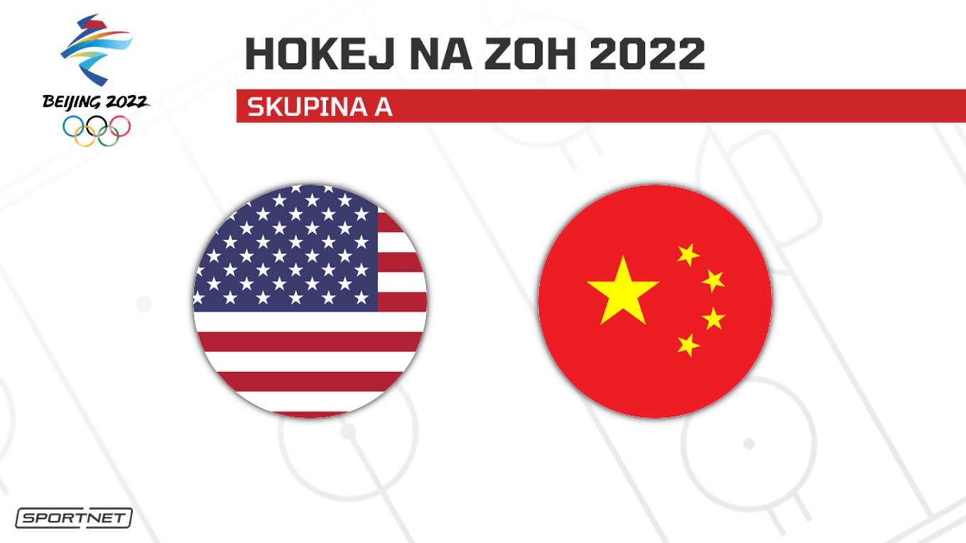 USA - Čína: ONLINE prenos zo zápasu na ZOH Peking 2022 dnes (hokej).