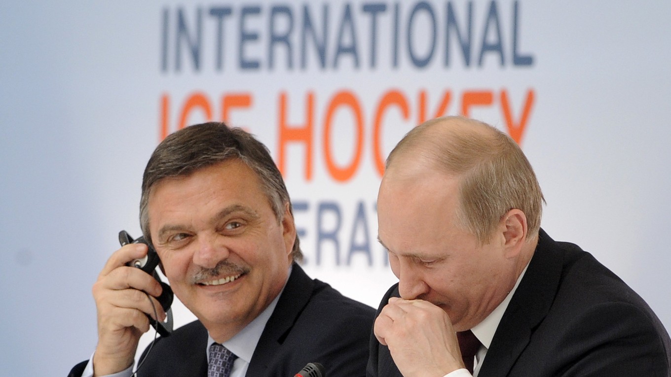 René Fasel a Vladimir Putin.