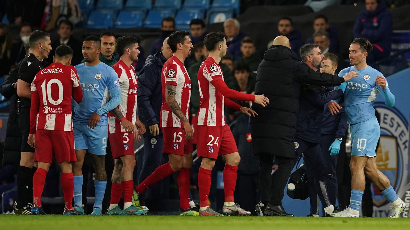 Futbalisti Atlética Madrid a Manchesteru City.