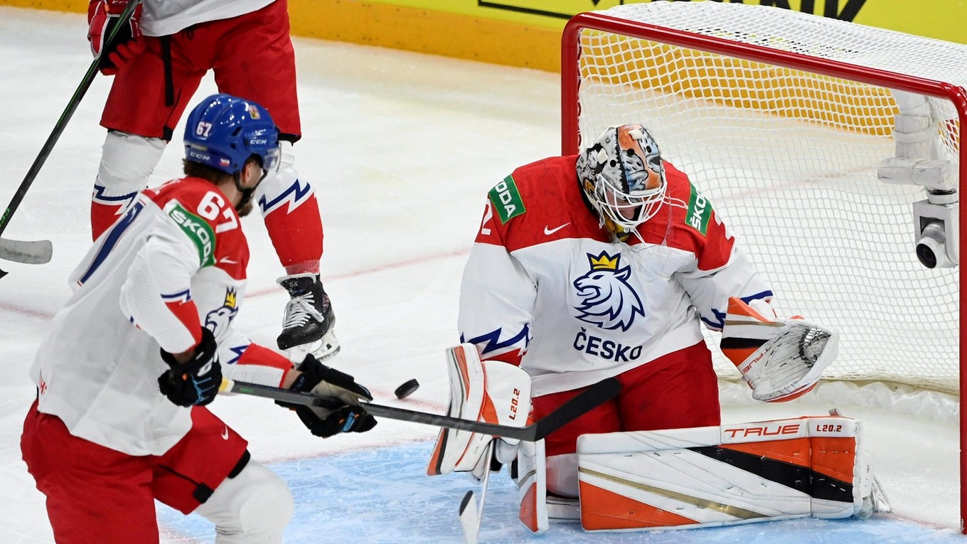Českí hokejisti na MS v hokeji 2022.