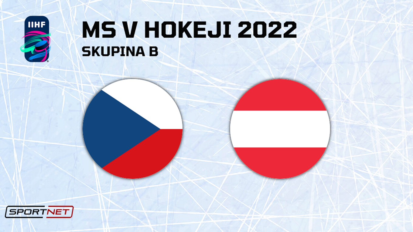 Česko - Rakúsko, ONLINE prenos zo zápasu na MS v hokeji 2022.