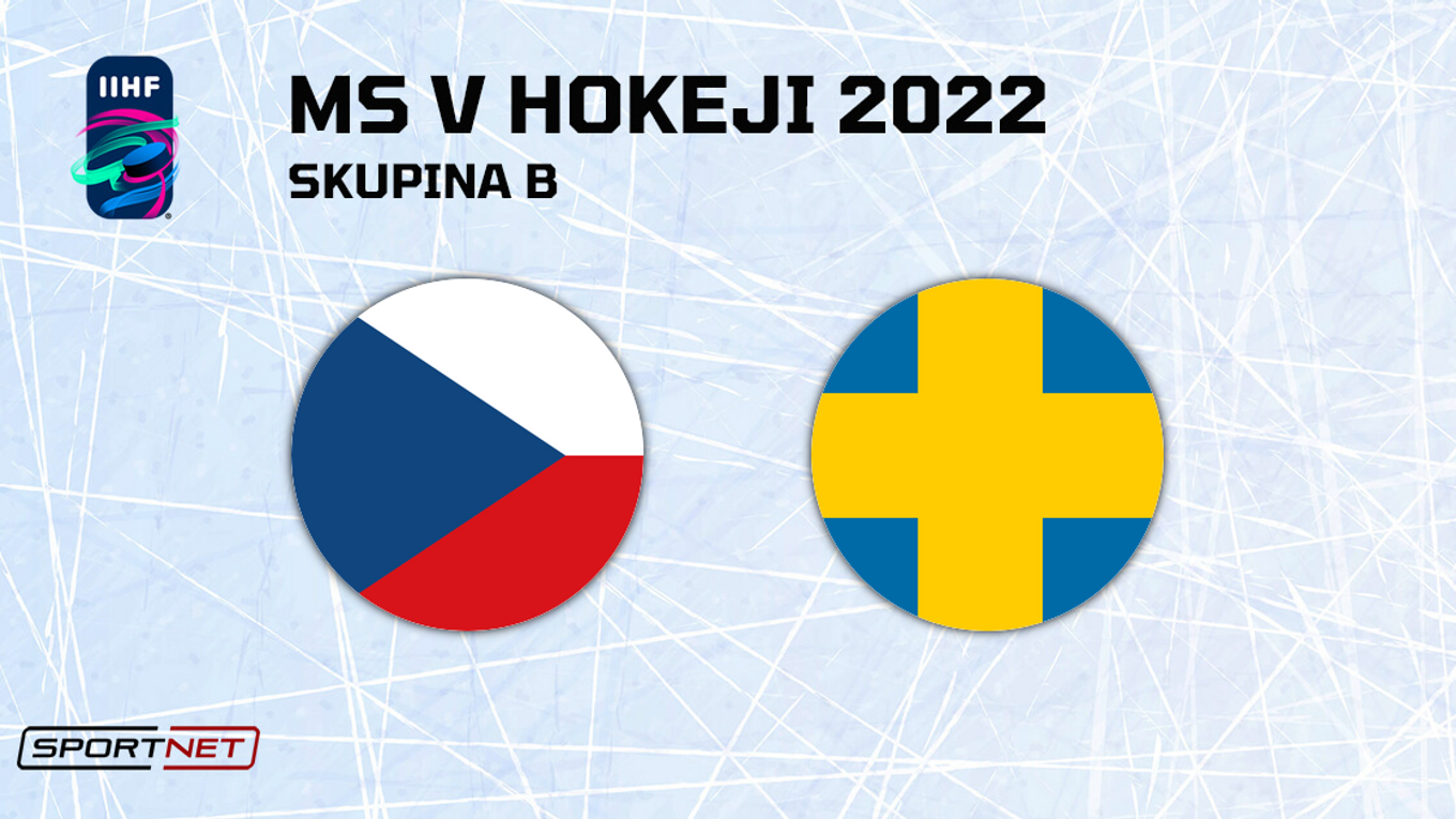 Česko - Švédsko, ONLINE prenos zo zápasu na MS v hokeji 2022.