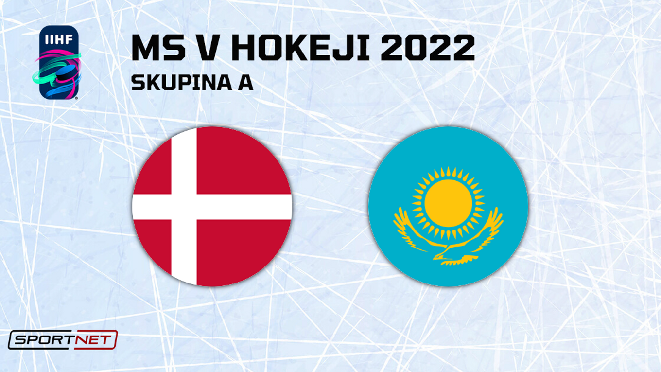Dánsko - Kazachstan, ONLINE prenos zo zápasu na MS v hokeji 2022.