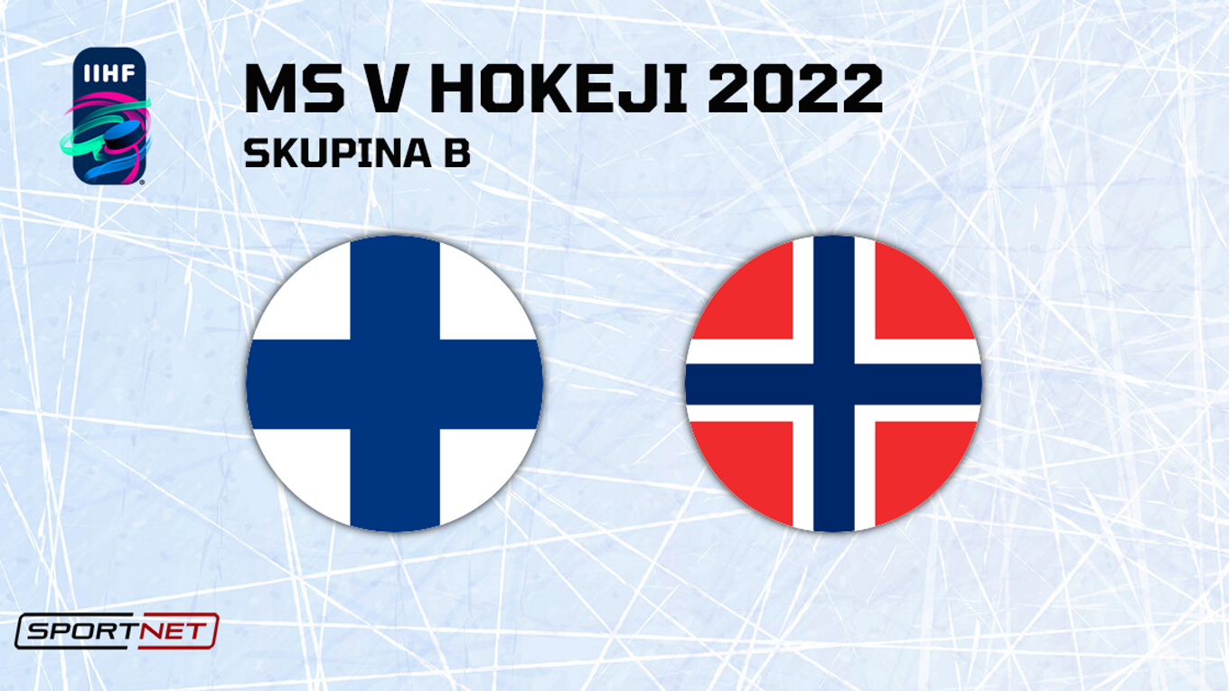 Fínsko - Nórsko , ONLINE prenos zo zápasu na MS v hokeji 2022.