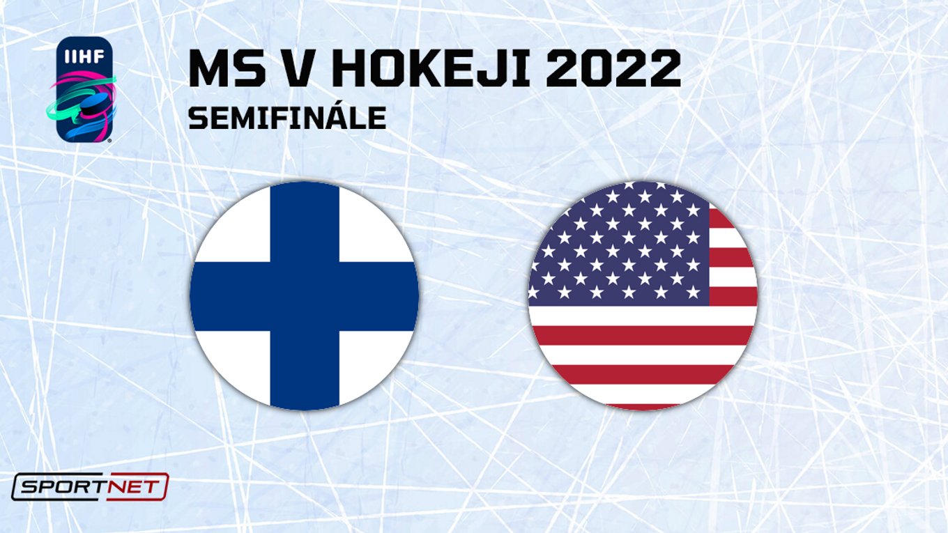 Fínsko - USA, ONLINE prenos zo semifinále MS v hokeji 2022.