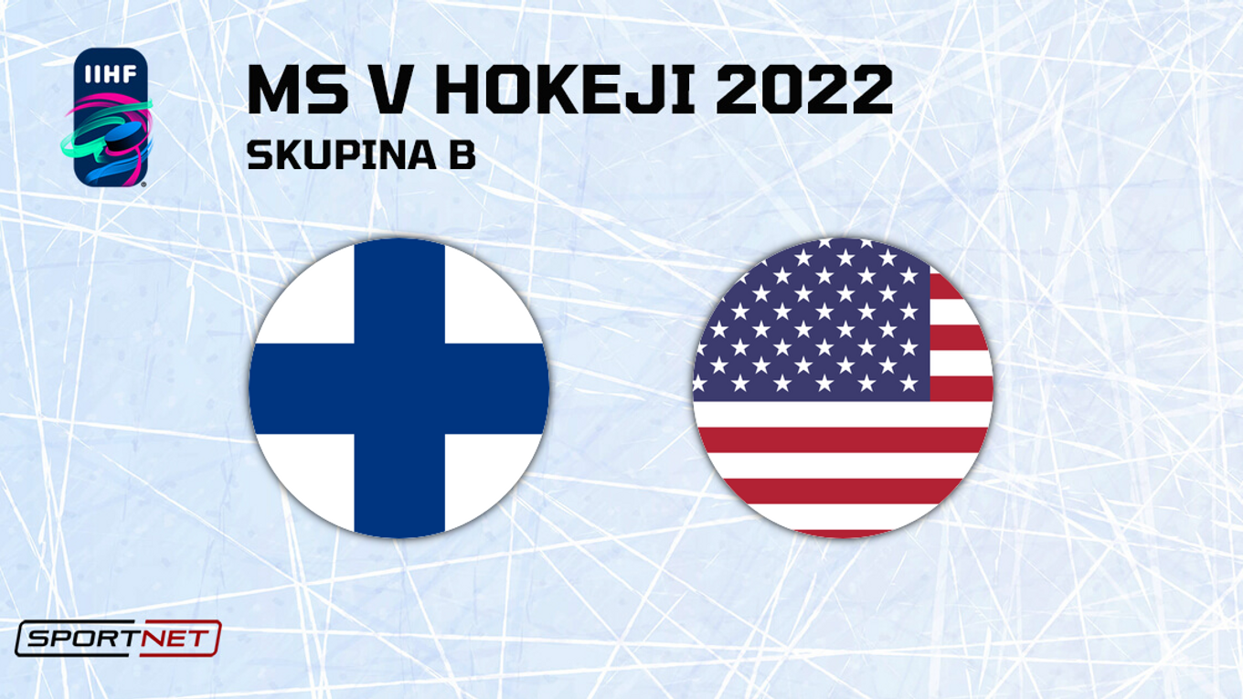 Fínsko - USA, ONLINE prenos zo zápasu na MS v hokeji 2022.